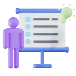 Illustrated icon representing hands-on practice and skill application using guided exercises.